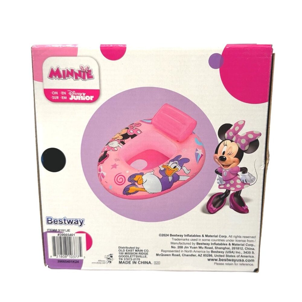 Disney Junior Minnie Mouse Baby Watercraft Pink Raft Float & Goggles Unopened - Picture 3 of 9